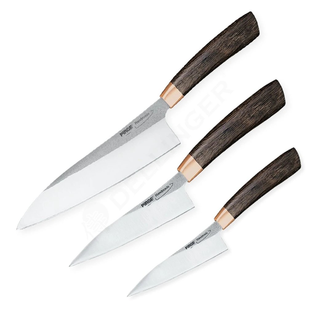 foto Sada kuchy�sk�ch no�� Gyuto 180 mm, Gyuto 140 mm, Paring 110 mm Pirge Handmade KROP�